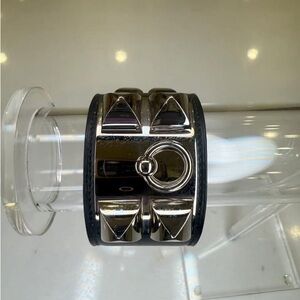 Hermes Leather Collier de Chien Wrap Bracelet.